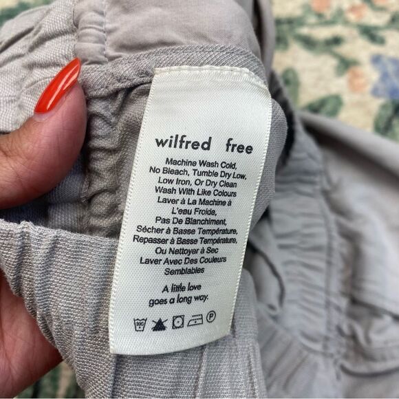 Aritzia Wilfred Free Gray Linen Blend Shorts Size Medium - Picture 4 of 5